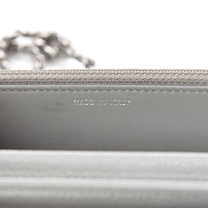 Chanel Caviar Quilted Wallet on Chain WOC Grey 7 of 11