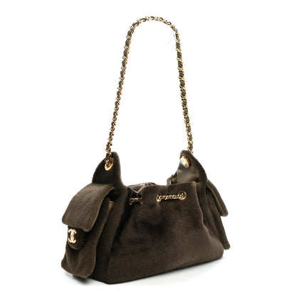Chanel Pony Hair Mini Chanel 25 Handbag Dark Khaki 3 of 10