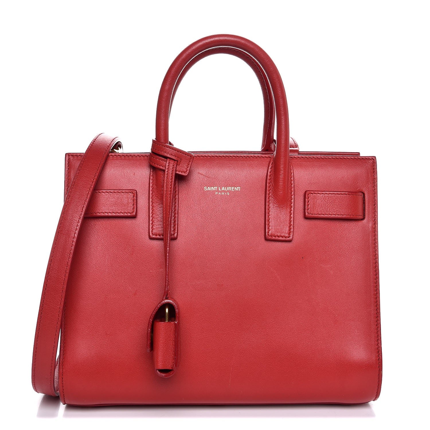 Saint Laurent Calfskin Nano Sac De Jour Lipstick Red 1 of 7