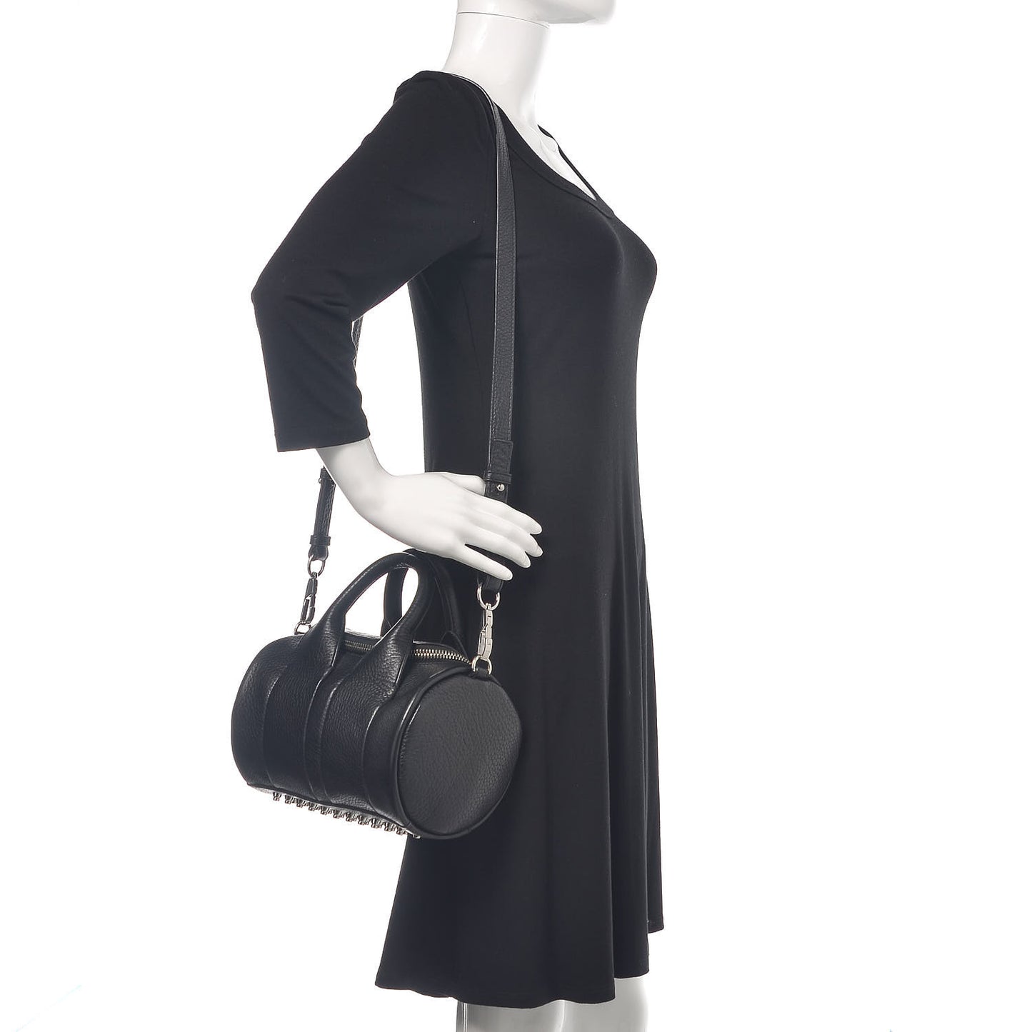 Pebbled Lambskin Mini Rockie Black Rhodium Hardware