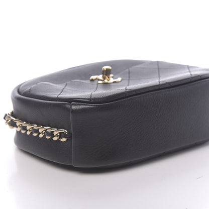 Chanel Goatskin Quilted Small Casual Trip Camera Case Black 8 of 12
