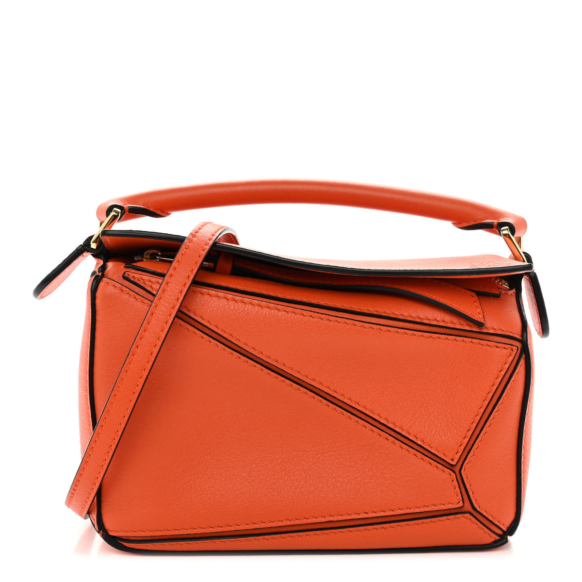 Calfskin Mini Puzzle Bag Orange