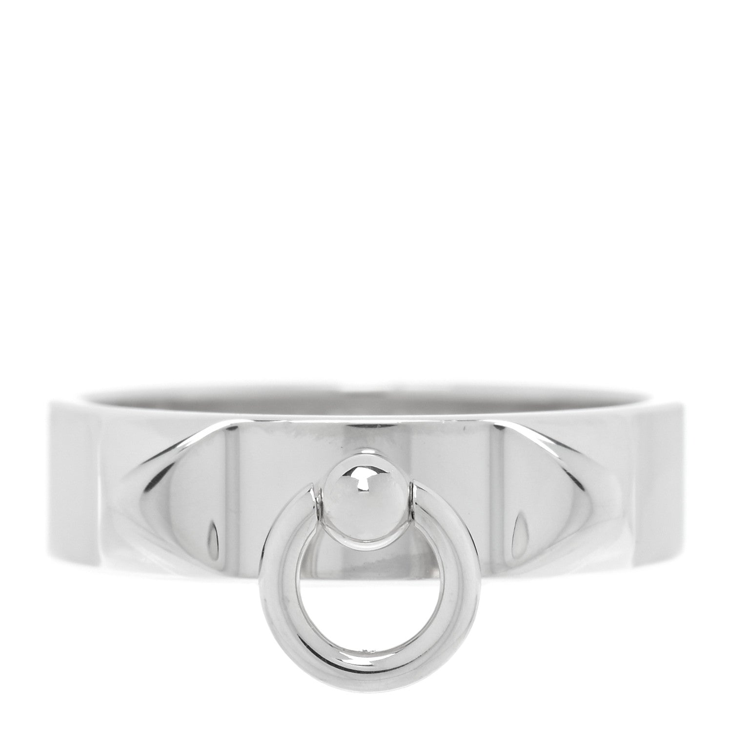 Hermes Sterling Silver PM Collier De Chien Ring 55 7.25 1 of 5