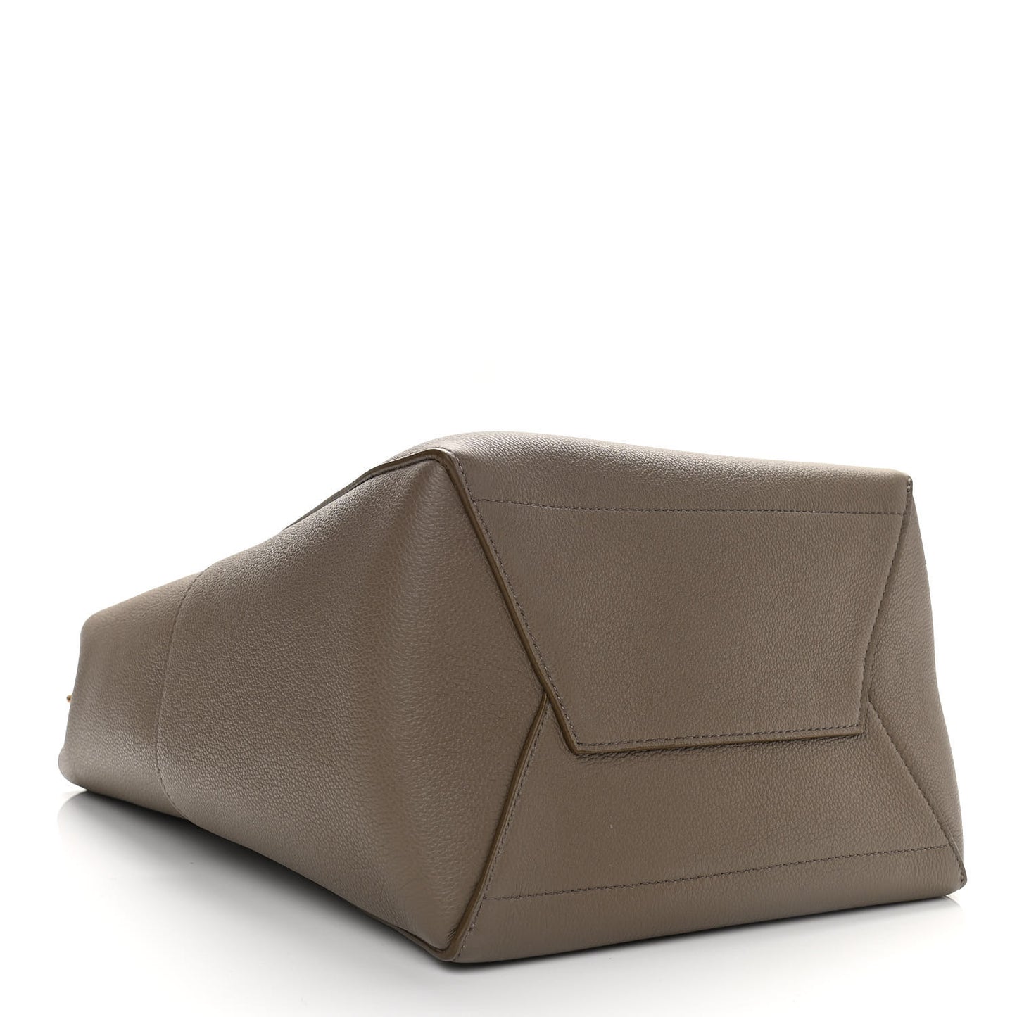 Soft Grained Calfskin Sangle Bucket Bag Taupe