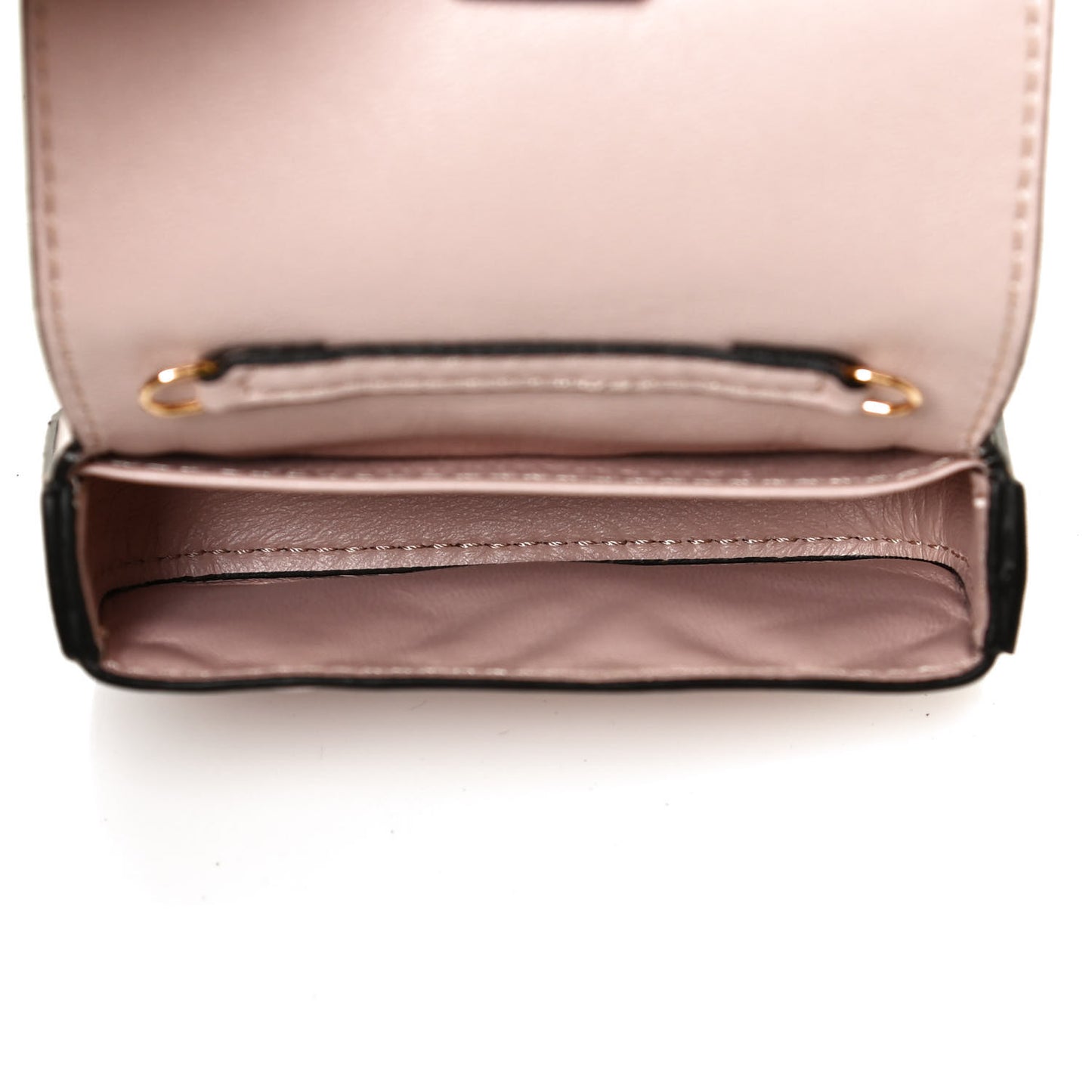 Nappa Matisse FF Embossed Nano Baguette Charm Rosa Quarzo