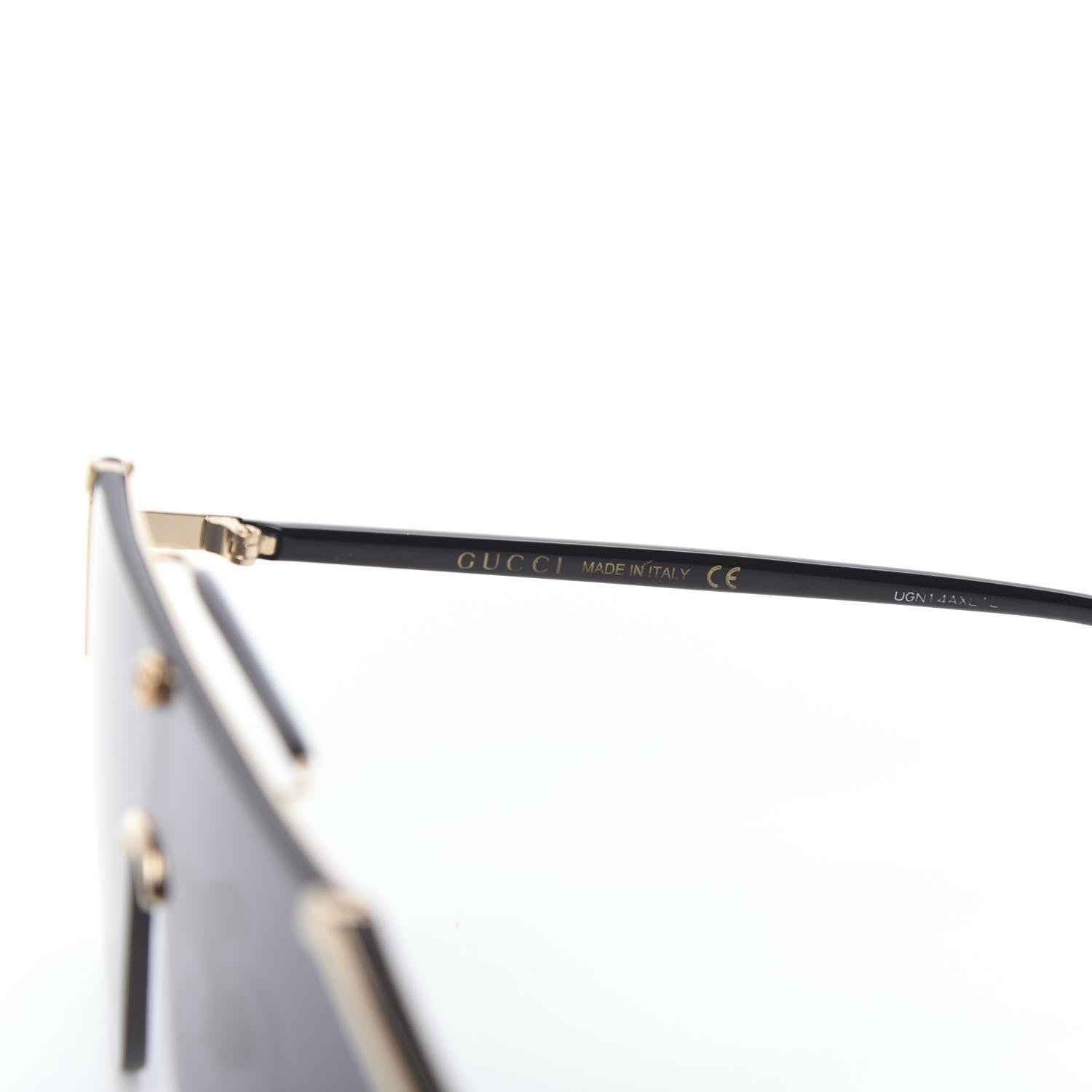 Gucci Metal Rimless Square Sunglasses GG0291S Blue Gold 5 of 7