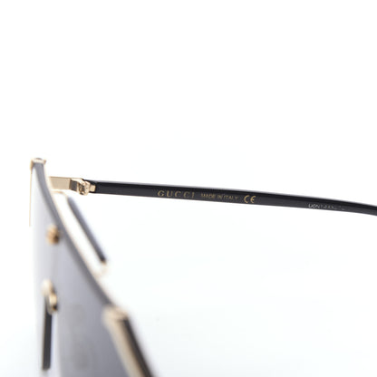 Gucci Metal Rimless Square Sunglasses GG0291S Blue Gold 5 of 7