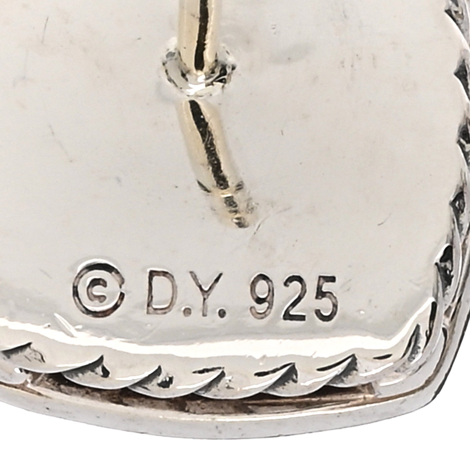 David Yurman Sterling Silver Diamond Prasiolite 7mm Petite Albion Earrings 4 of 4