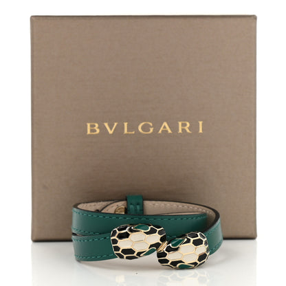 Bulgari Calfskin Serpenti Forever Multi-coiled Bracelet Emerald Green 5 of 5