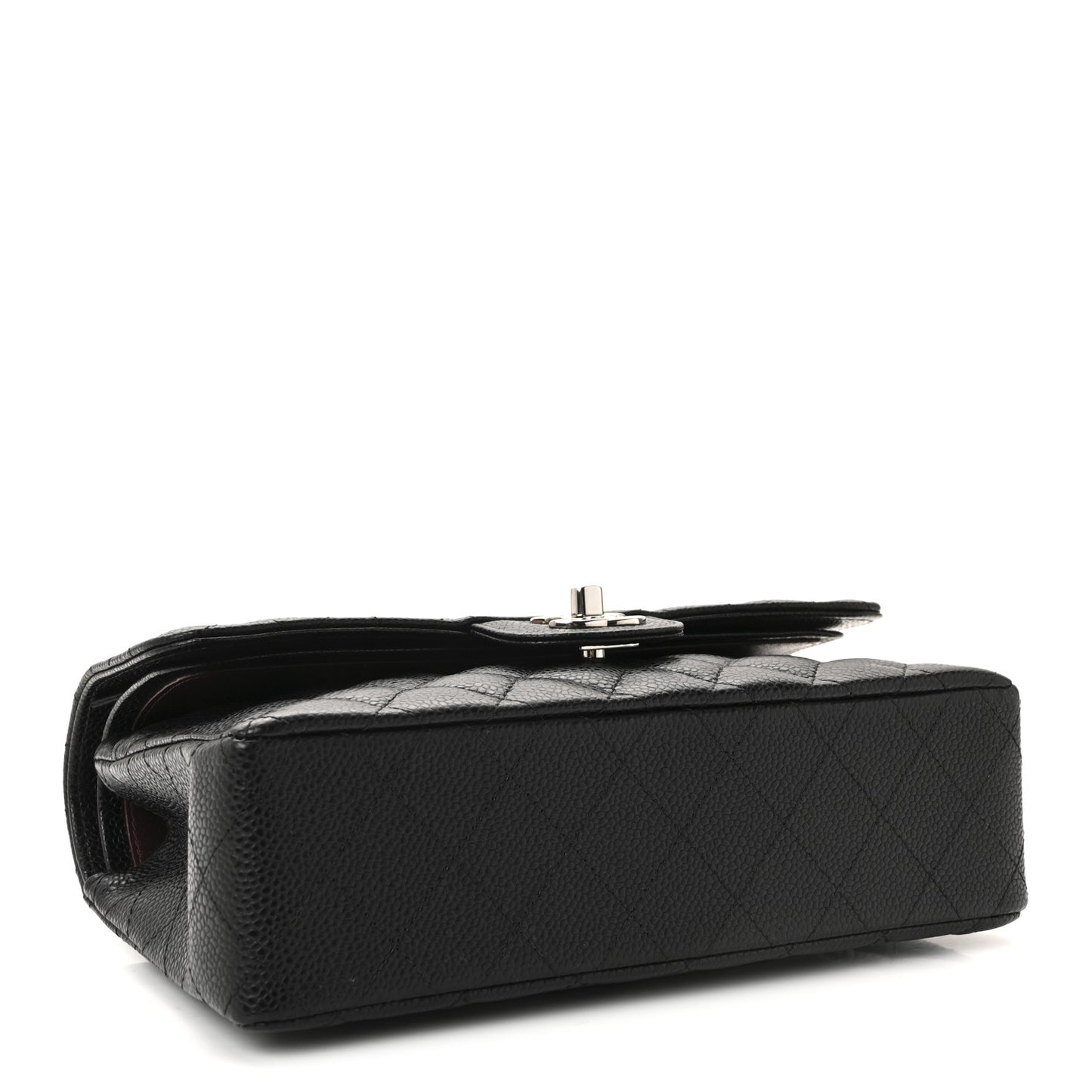 Caviar Quilted Small Double Flap Black