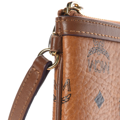 MCM Visetos Liz Shopper Tote Pouch Cognac 11 of 12