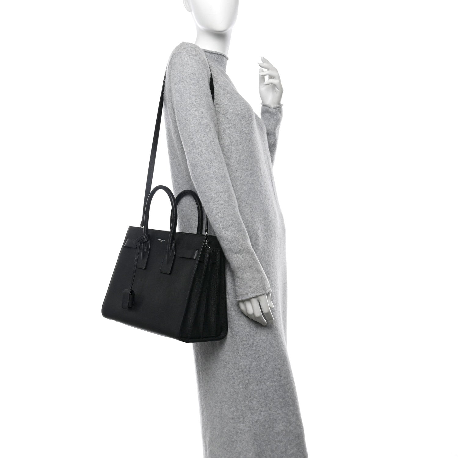 Saint Laurent Grain De Poudre Small Sac De Jour Black 2 of 16