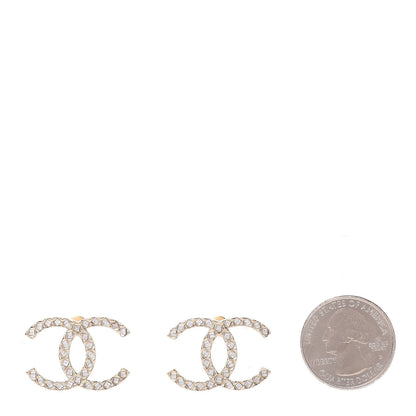 Chanel Baguette Crystal High Society CC Earrings Gold 2 of 5