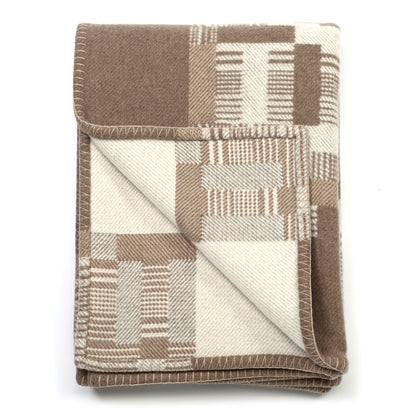 Hermes Wool Cashmere Avalon Paper Block Blanket Ecru Naturel 2 of 3