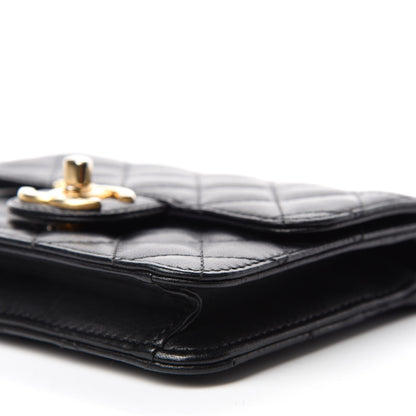 Chanel Lambskin Quilted Crossing Times Mini Flap Black 7 of 11