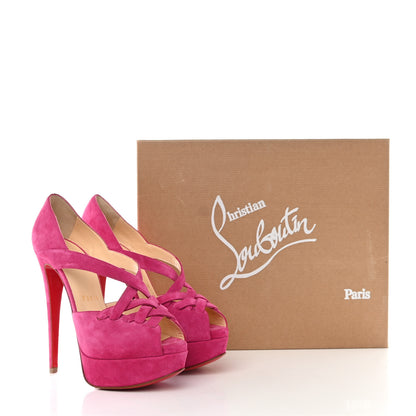 Christian Louboutin Suede Lady Corset 150 Pumps 36 Hot Pink 9 of 9
