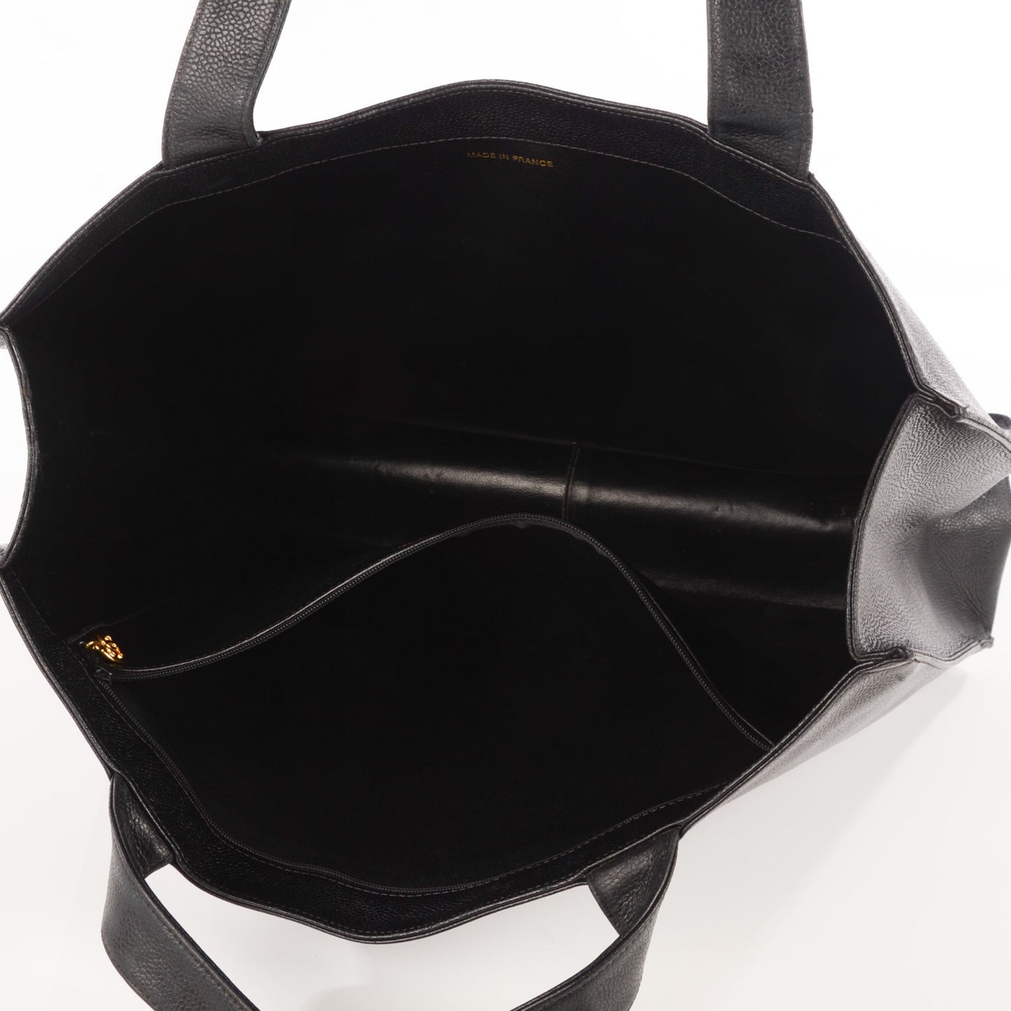 Caviar Large CC Shoulder Bag Black