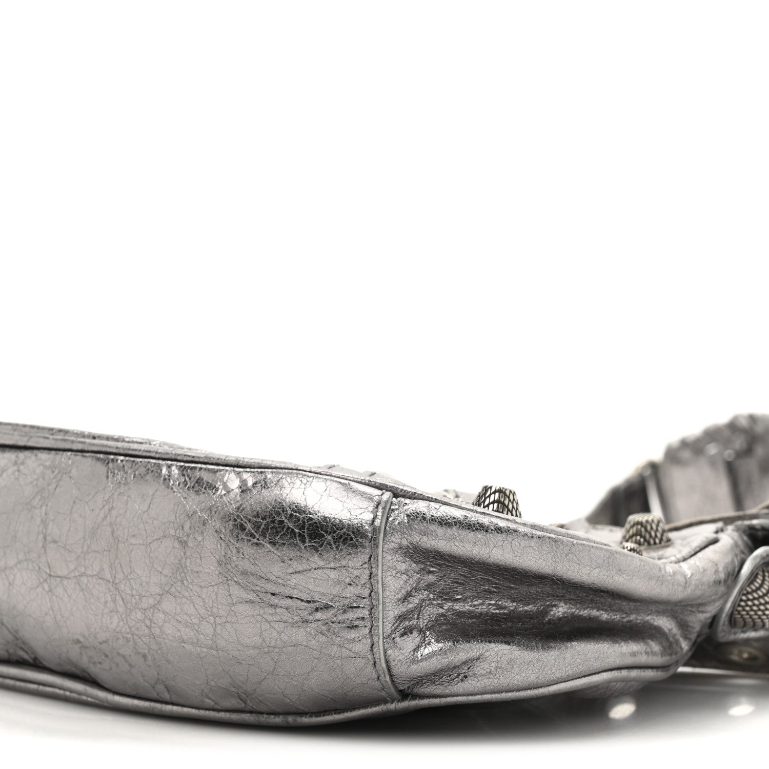 Balenciaga Metallic Agneau Arena Le Cagole Shoulder Bag XS Silver 10 of 13