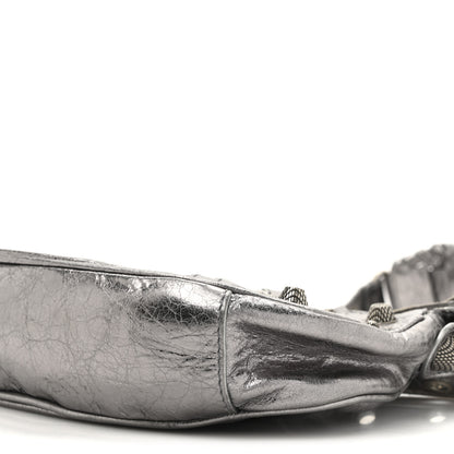 Balenciaga Metallic Agneau Arena Le Cagole Shoulder Bag XS Silver 10 of 13
