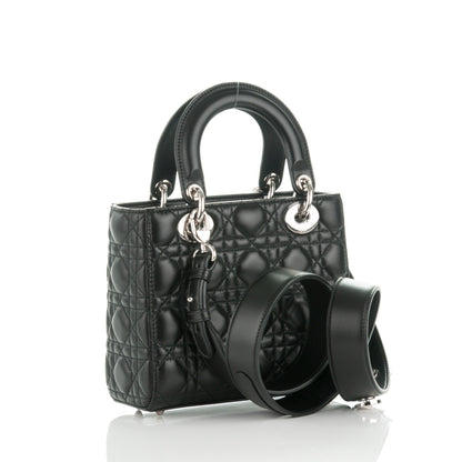 Christian Dior Lambskin Cannage Small Lucky Badges My Lady Dior Black 3 of 6