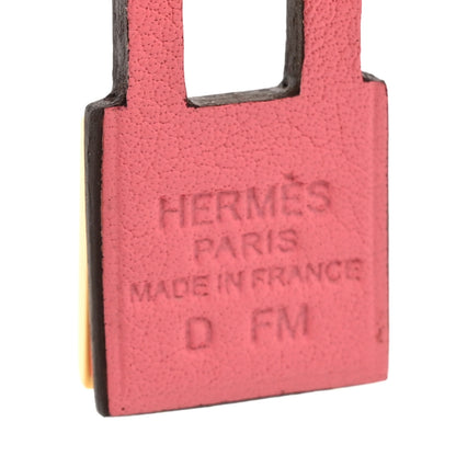 Hermes Gold Swift O'Kelly Earrings Rose Azalee 5 of 6