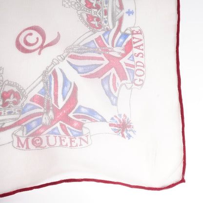 Alexander McQueen Silk Chiffon Britannia Skull Scarf 5 of 5