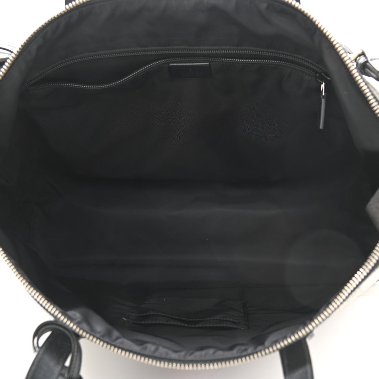 GG Supreme Monogram Web Medium Zippered Tote Beige Black