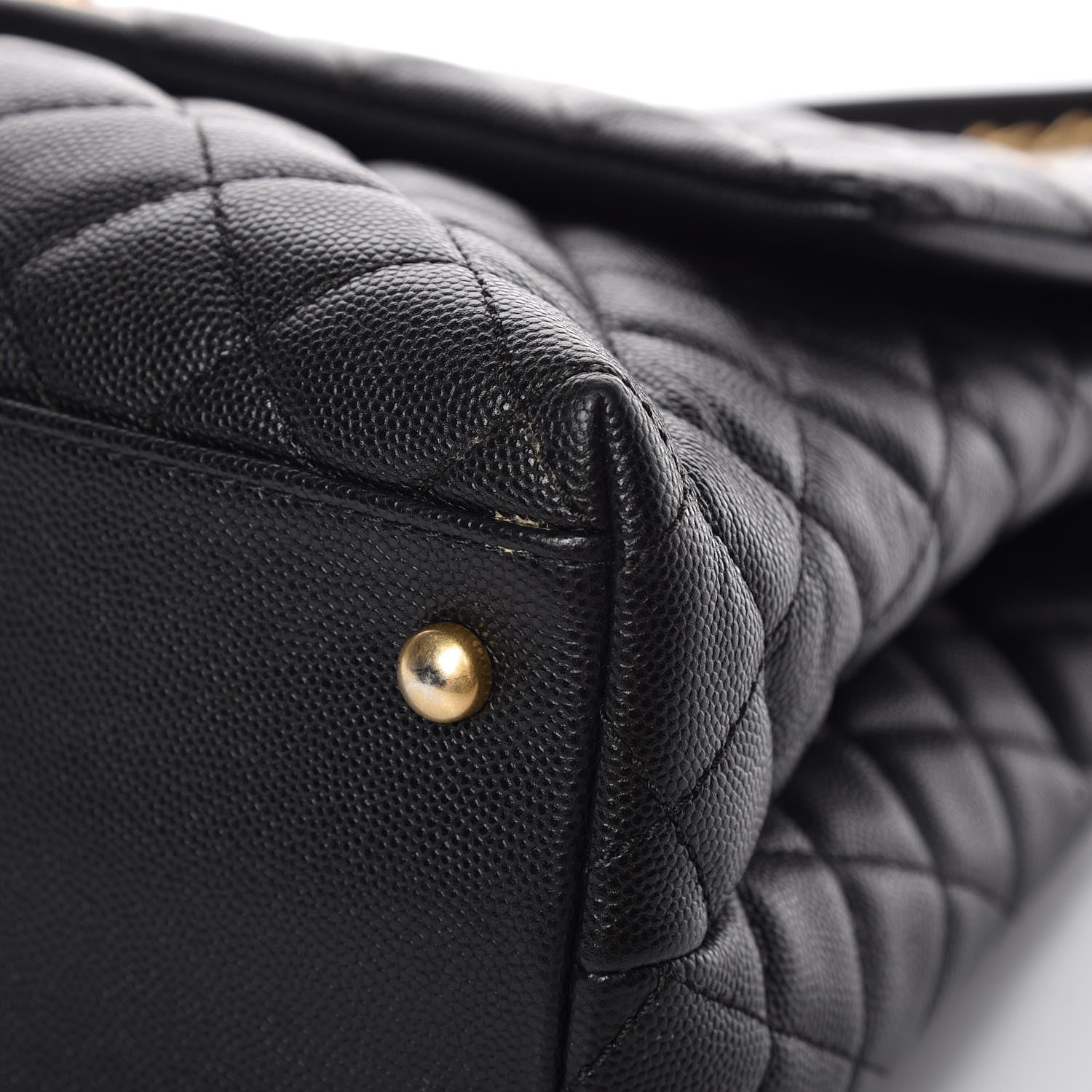 Chanel Caviar Lizard Quilted Medium Coco Handle Flap Black 10 of 11