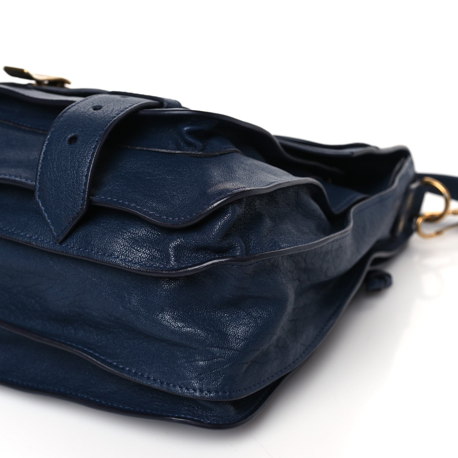 Proenza Schouler Lambskin Large PS1 Plus Zip Satchel Indigo 8 of 8