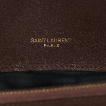 Saint Laurent Calfskin Matelasse Chevron Monogram Medium College Bag Brick 7 of 12