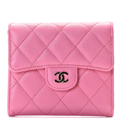 Chanel Caviar Quilted Compact Flap Wallet Pink 1 of 6