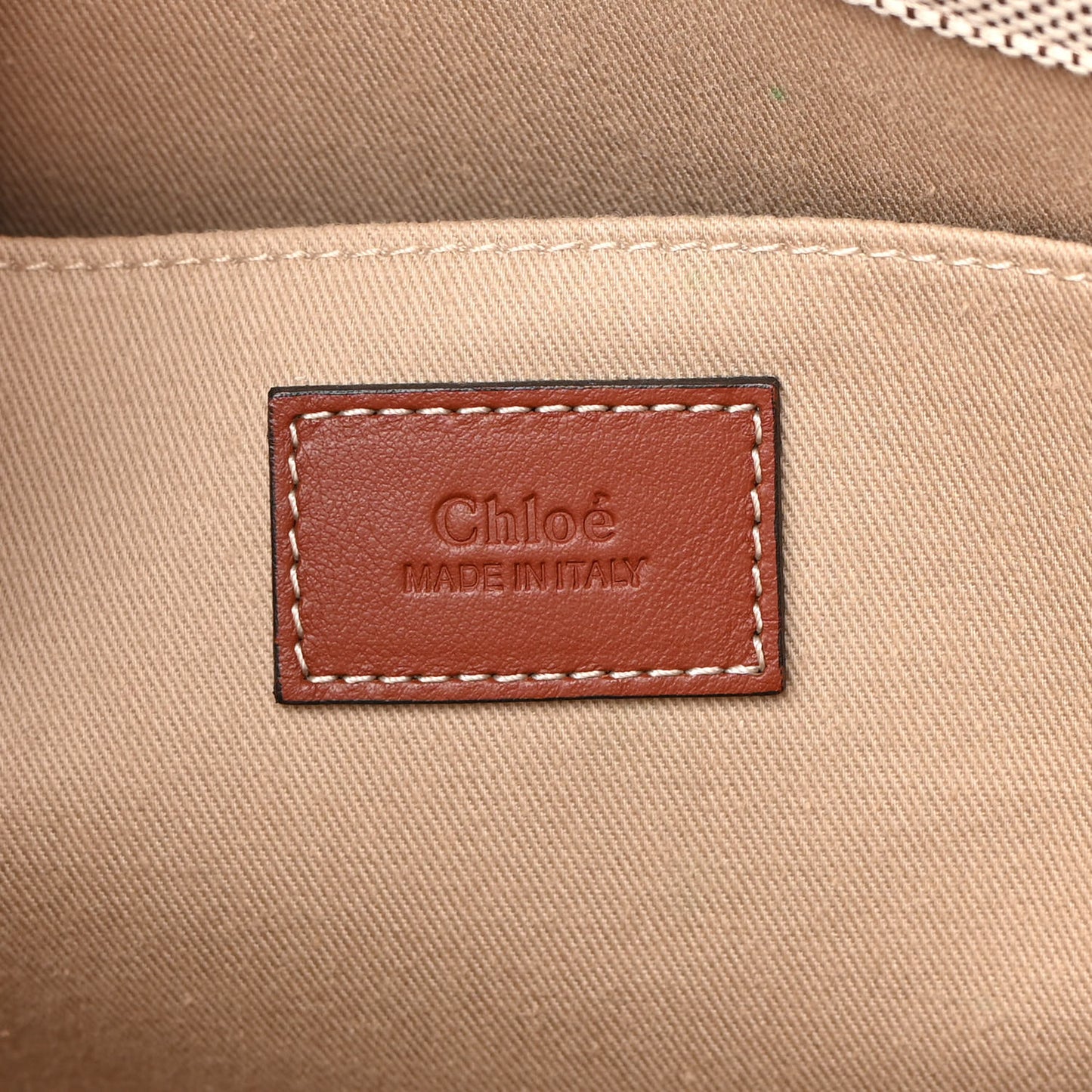 Cotton Calfskin Medium Woody Ribbon Tote White Brown