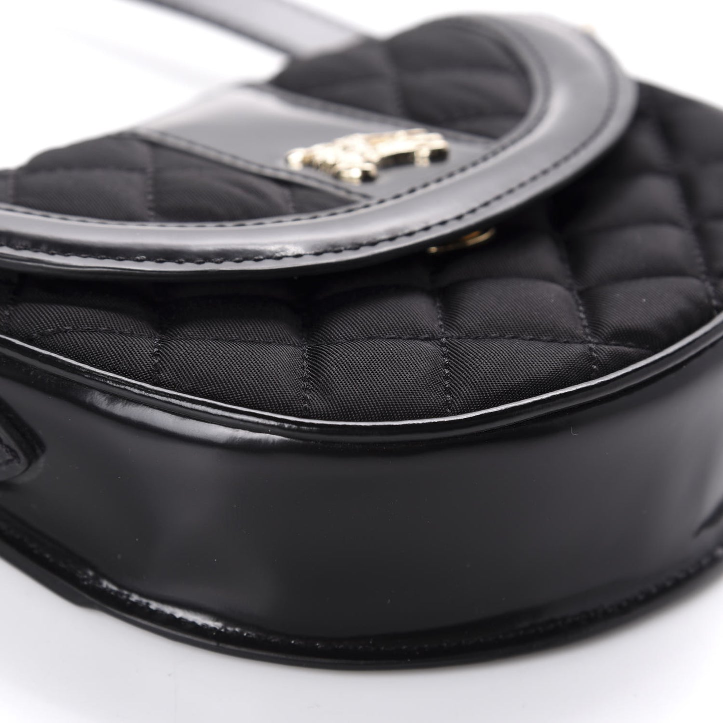 Nylon Quilted Crossbody Black