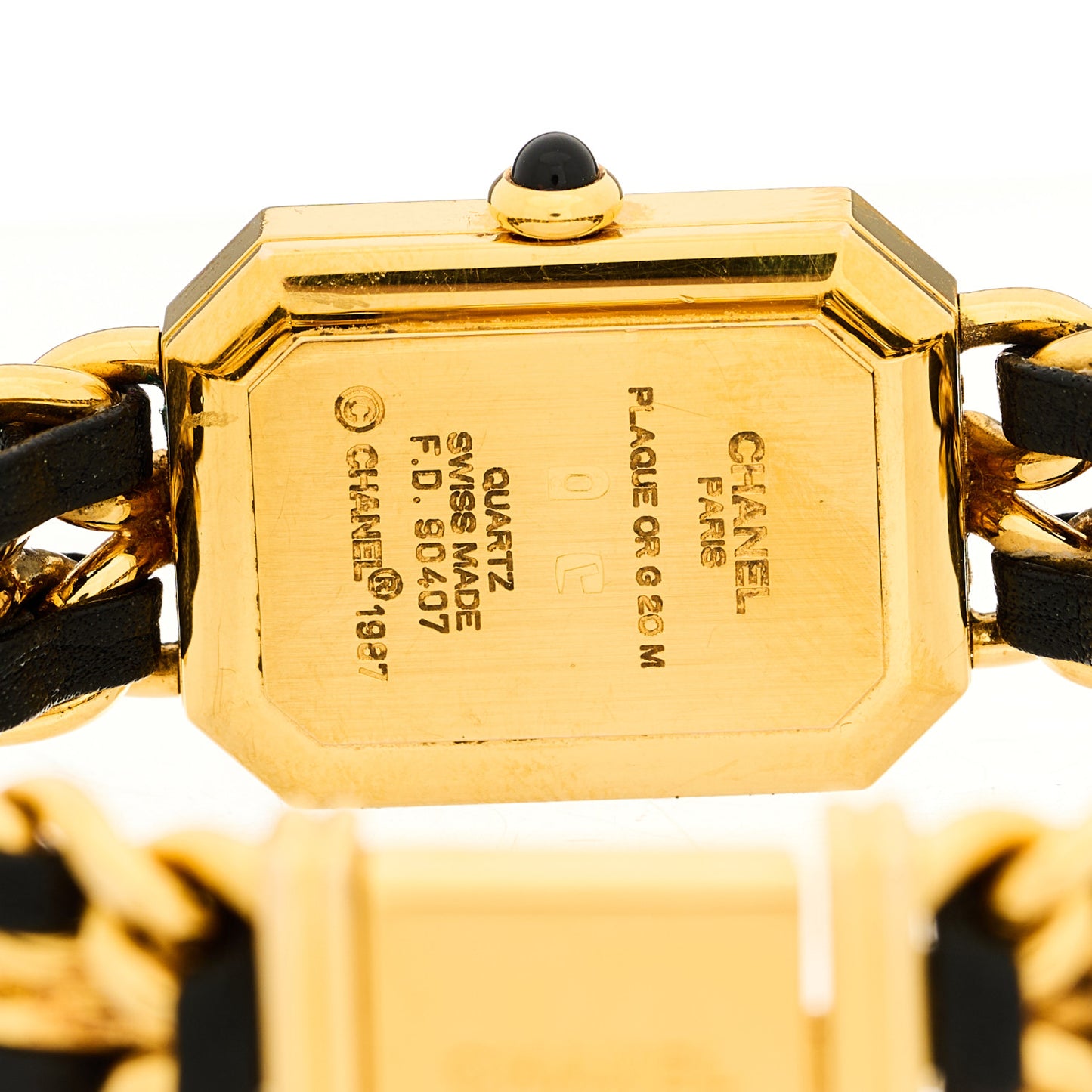 Stainless Steel Lambskin 20mm Chain Premiere Quartz Watch Gold M