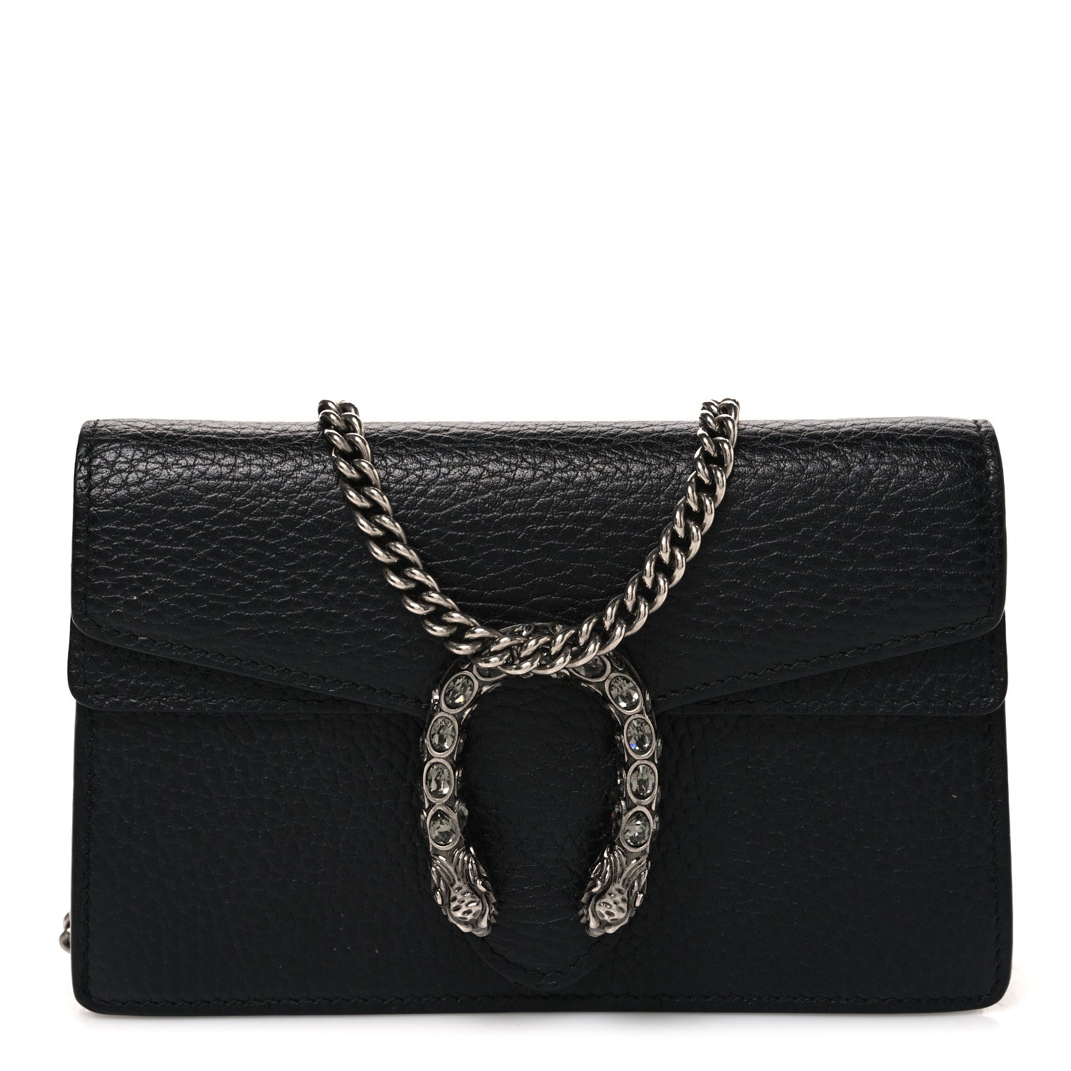 Gucci Calfskin Super Mini Dionysus Shoulder Bag Black 1 of 9