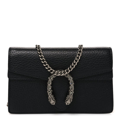 Gucci Calfskin Super Mini Dionysus Shoulder Bag Black 1 of 9