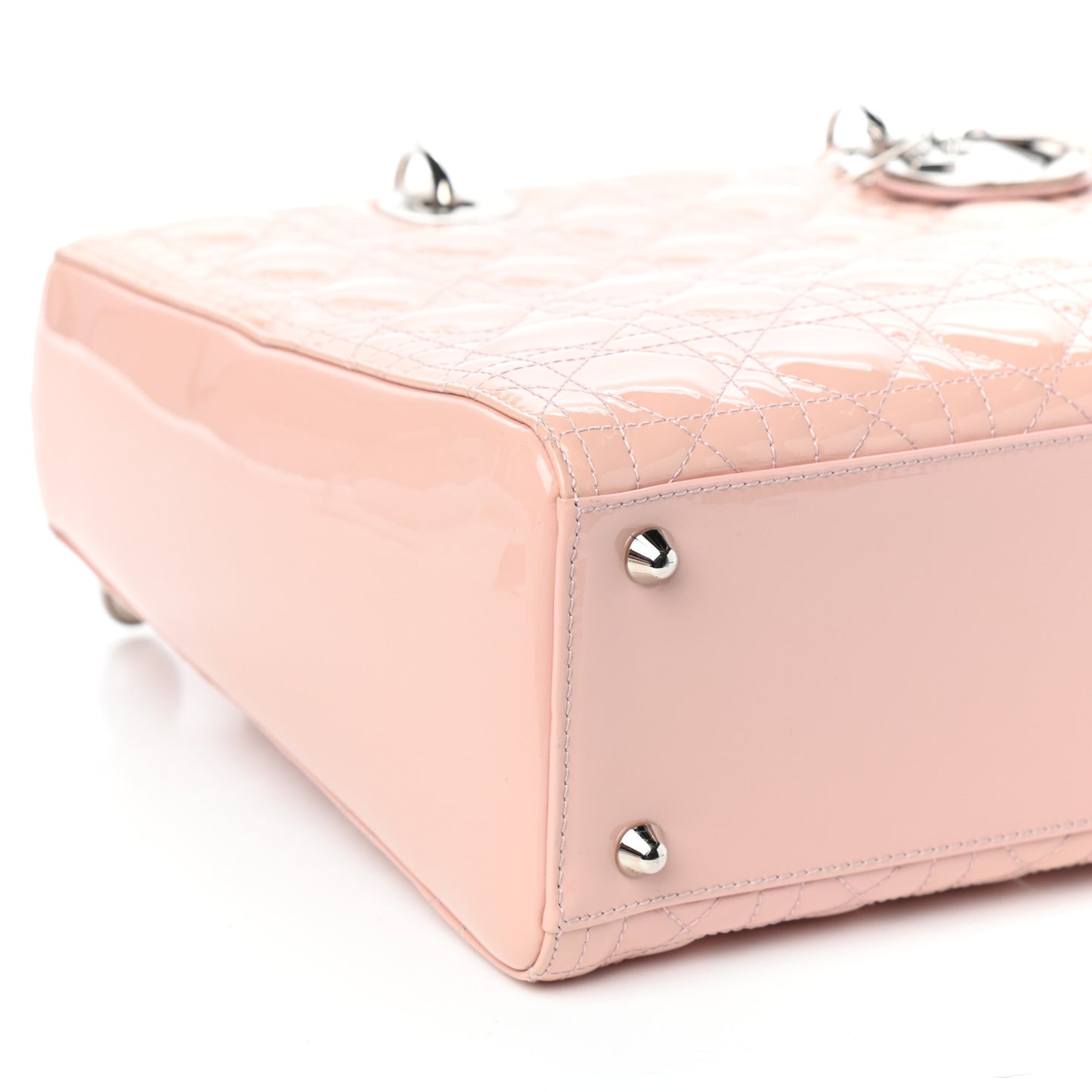 Patent Cannage Large Lady Dior Light Pink