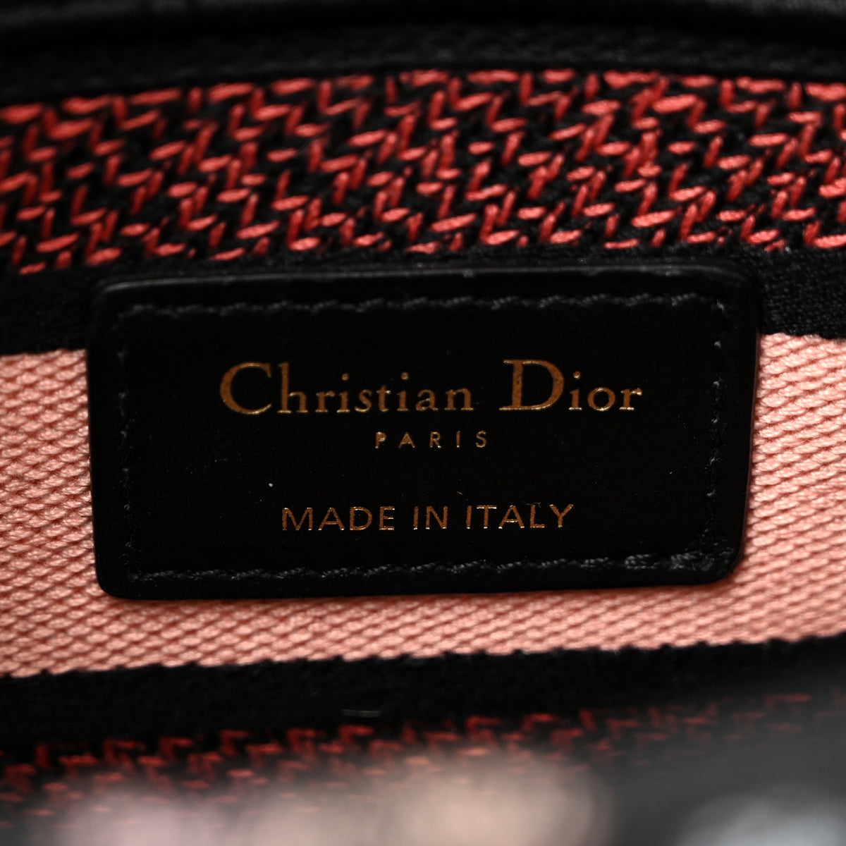 Christian Dior Canvas Cabinet De Curiosites Embroidered Medium Lady D-Lite Black Multicolor 6 of 12