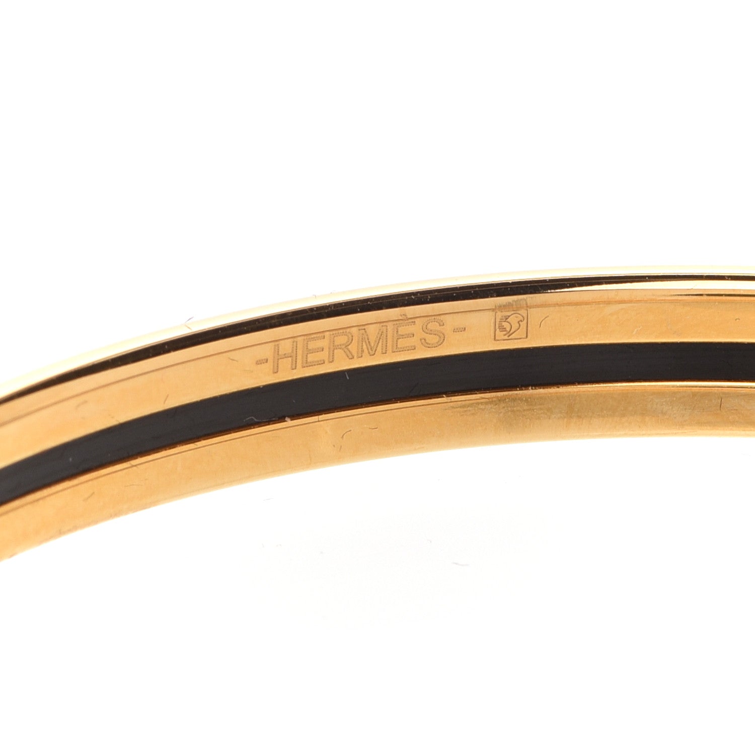 Hermes Enamel Printed Extra Narrow Zebres De Tanzanie Bracelet 62 Beige Blue 4 of 6