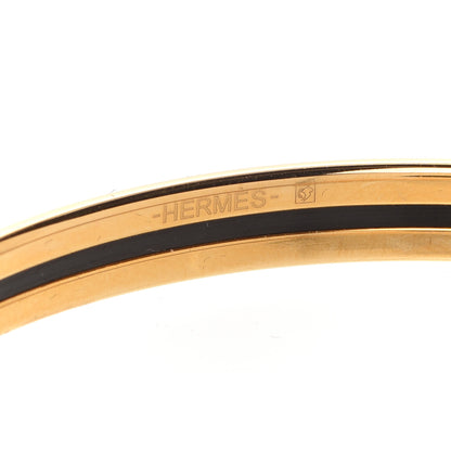 Hermes Enamel Printed Extra Narrow Zebres De Tanzanie Bracelet 62 Beige Blue 4 of 6