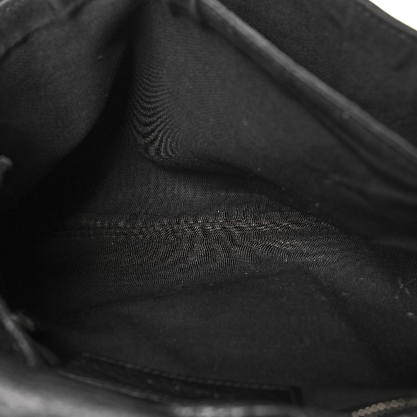 Agneau Giant 12 Silver Hardware Envelope Strap Clutch Black