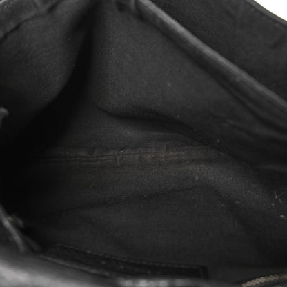 Balenciaga Agneau Giant 12 Silver Hardware Envelope Strap Clutch Black 7 of 14