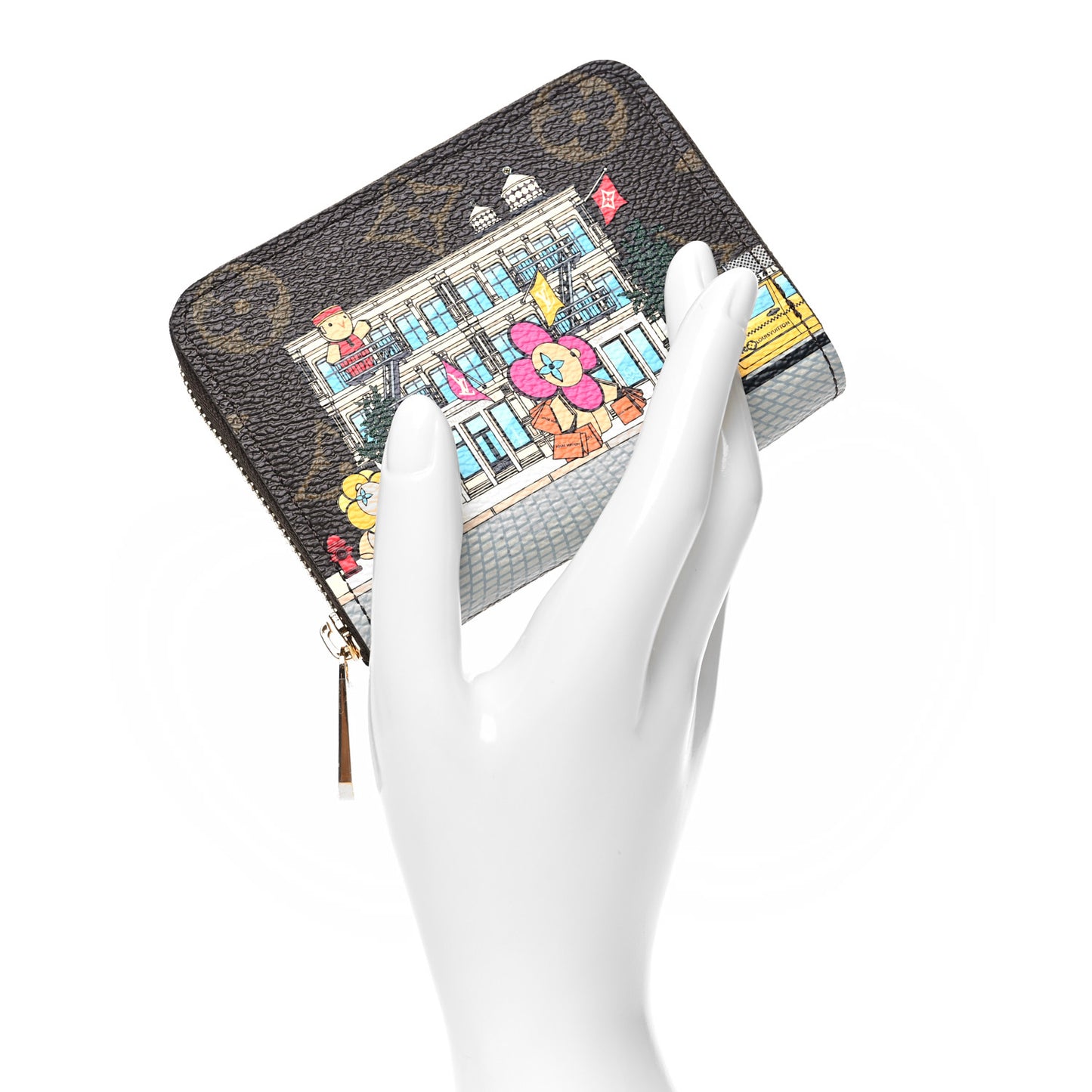 Monogram 2022 Christmas Animation New York Soho Zippy Coin Purse Yellow