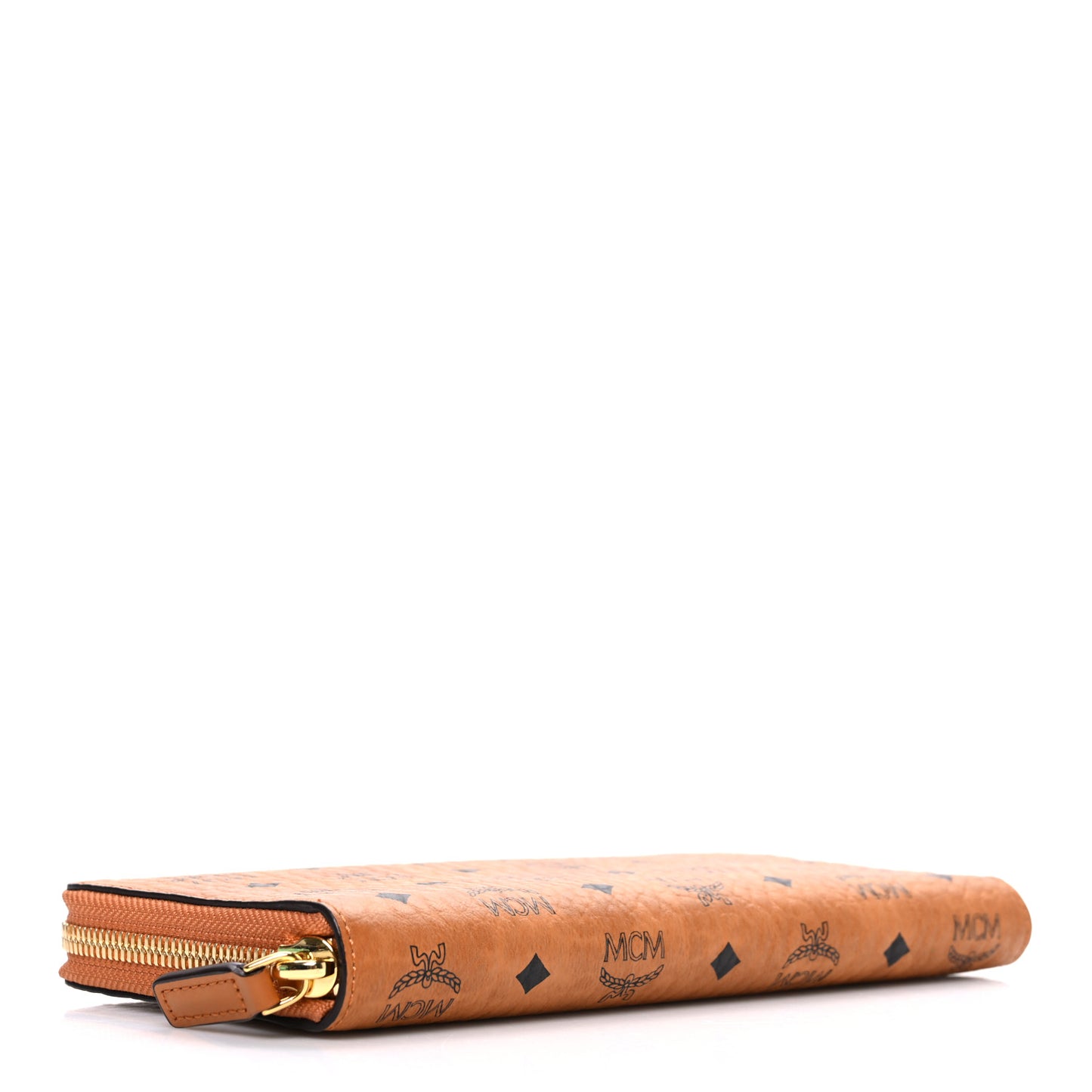 Visetos Large Zip Around Wallet Cognac