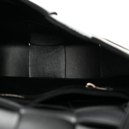 Bottega Veneta Lambskin Maxi Intrecciato Cassette Crossbody Bag Black 5 of 10