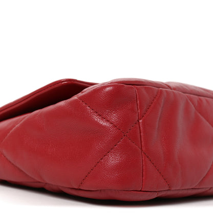 Chanel Goatskin Quilted Medium Chanel 19 Flap Red 9 of 10