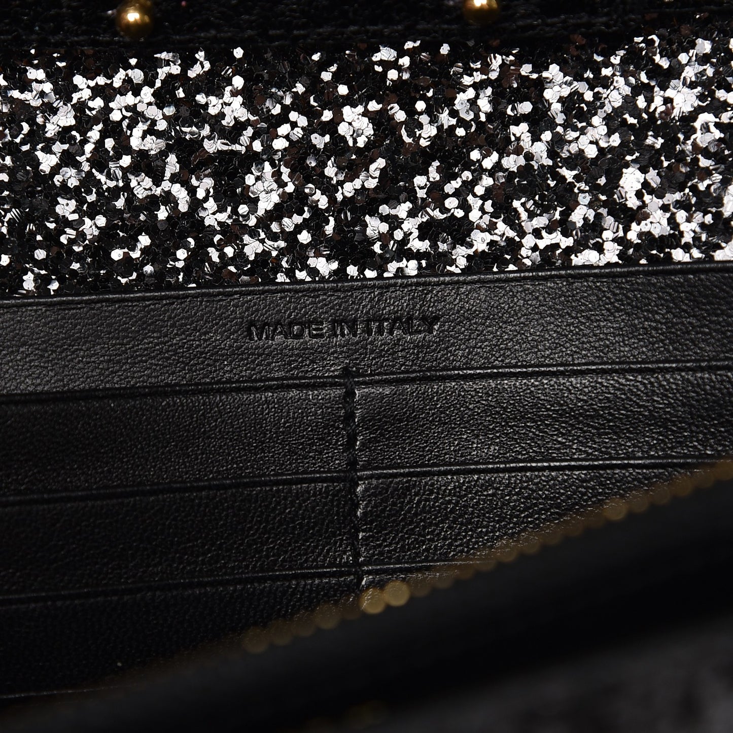 Glitter Galactica Monogram Chain Wallet