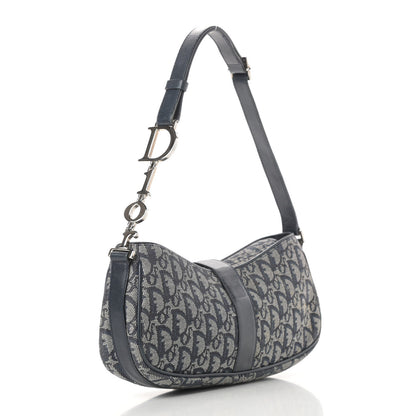 Christian Dior Monogram Charm Shoulder Bag Navy 3 of 13
