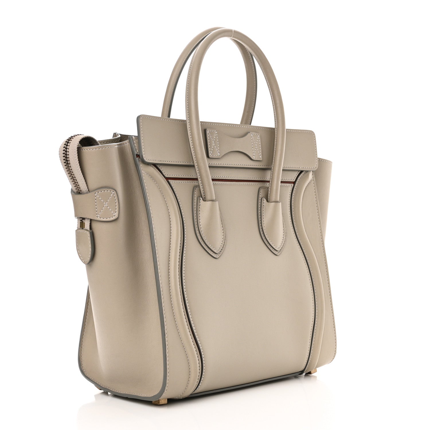 Celine Smooth Calfskin Interstice Micro Luggage Quartz 3 of 10