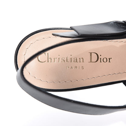 Christian Dior Embroidered Calfskin Beaded Sweet D Sling-Back Pumps 37.5 Multicolor 9 of 10